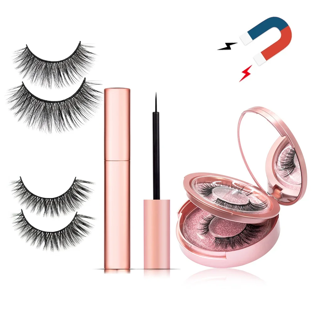 Набор Магнитных ресниц набор из 5 натуральных длинных магнитных щипцов для