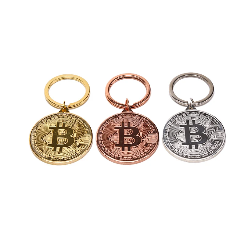 Позолоченная Биткоин-монета брелок Коллекционная монета коллекция искусства
