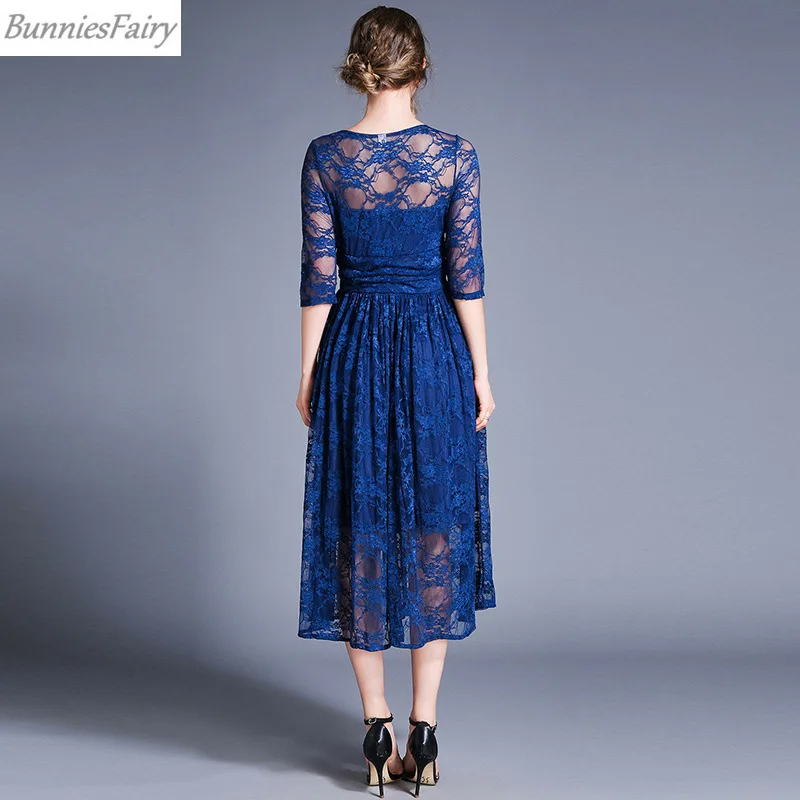 BunniesFairy 2019 осеннее женское элегантное вязанное крючком ажурное кружевное