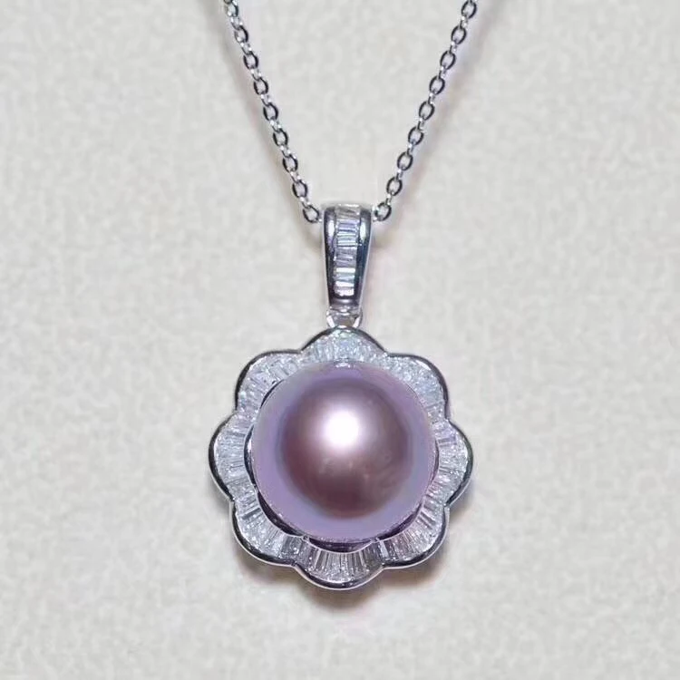 

New 925 Sterling Silver Pendant Base Setting Mounting Pendant Findings for Akoya Edison Pearls Corals Jade Stones Beads