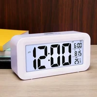 electric desktop table clock electronic alarm digital big led screen desk clock data time calendar snooze alarm clock