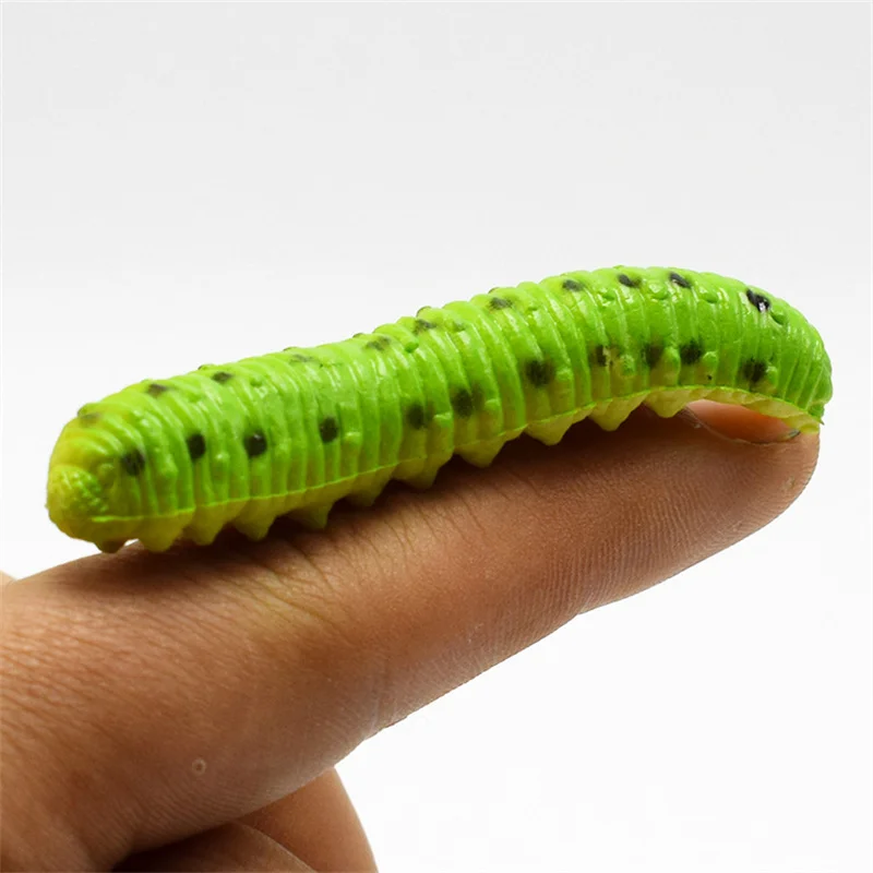 

12pcs/Lot Different Twisty Worm Realistic Fake Caterpillar Insect Educational Trick Toy Simulated Crawling Insect Animal ZLL