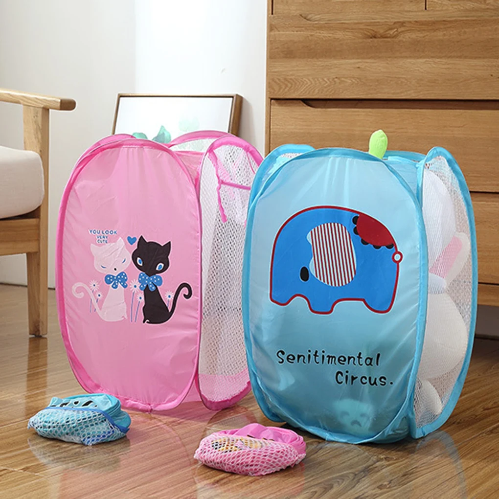 Корзина для белья органайзер мелочей складная мультяшная вместительная корзина