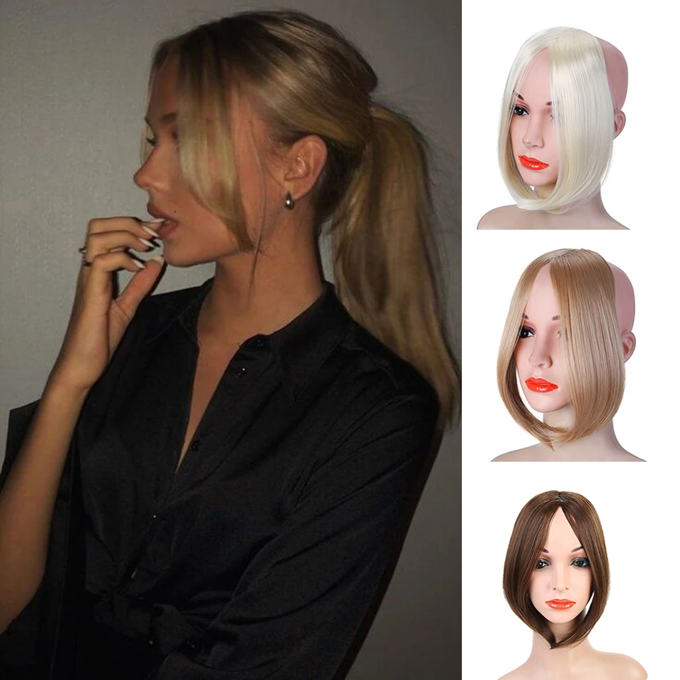 

PAGEUP бахрома, прикрепляющиеся к волосам челка парик, заколки, заколки для волос клип в наращивание волос Синтетический термостойкий парик им...