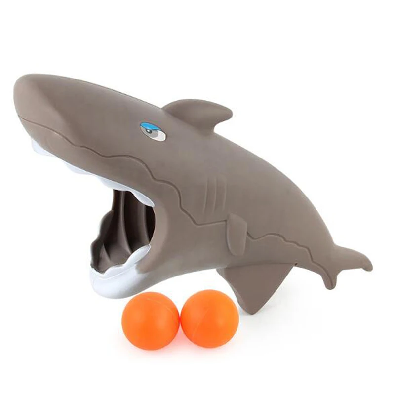 Brown shark 1 компл. Катапульта Запуск прикладом игрушки прыгающий мяч для детей мультфильм Акула динозавр Дельфин родителей Интерактивная спортивная игра подарок - Цвет: Brown shark