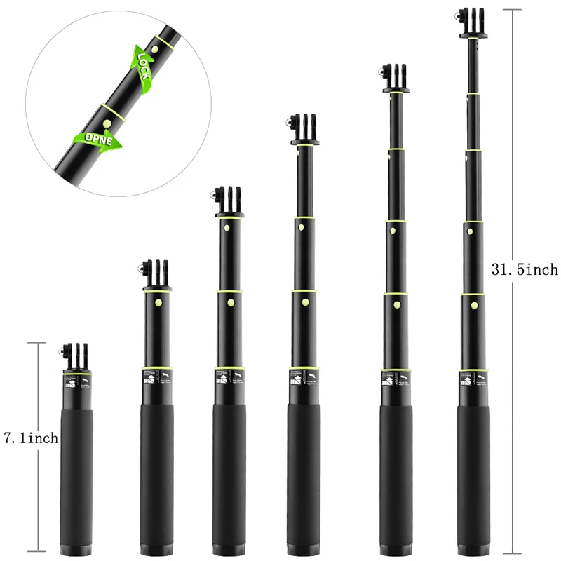 

6 Section Multi-function Monopod Extension Rod for OSMO ACTION Gopros Camera New Arrival