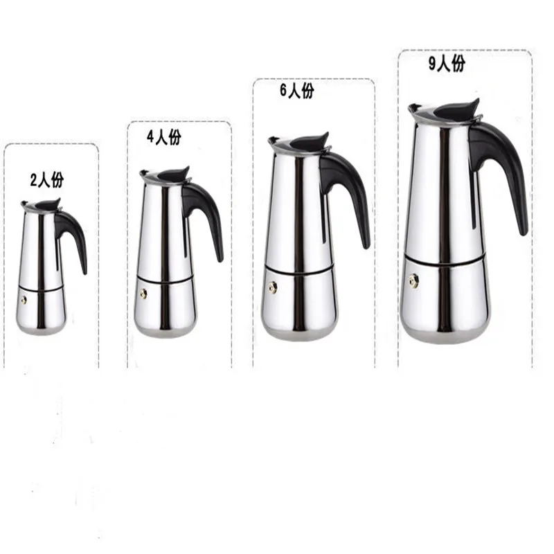 Поставщик Bialetti Inoxpran! Кофеварки Эспрессо 2 чашки кофейник из нержавеющей стали