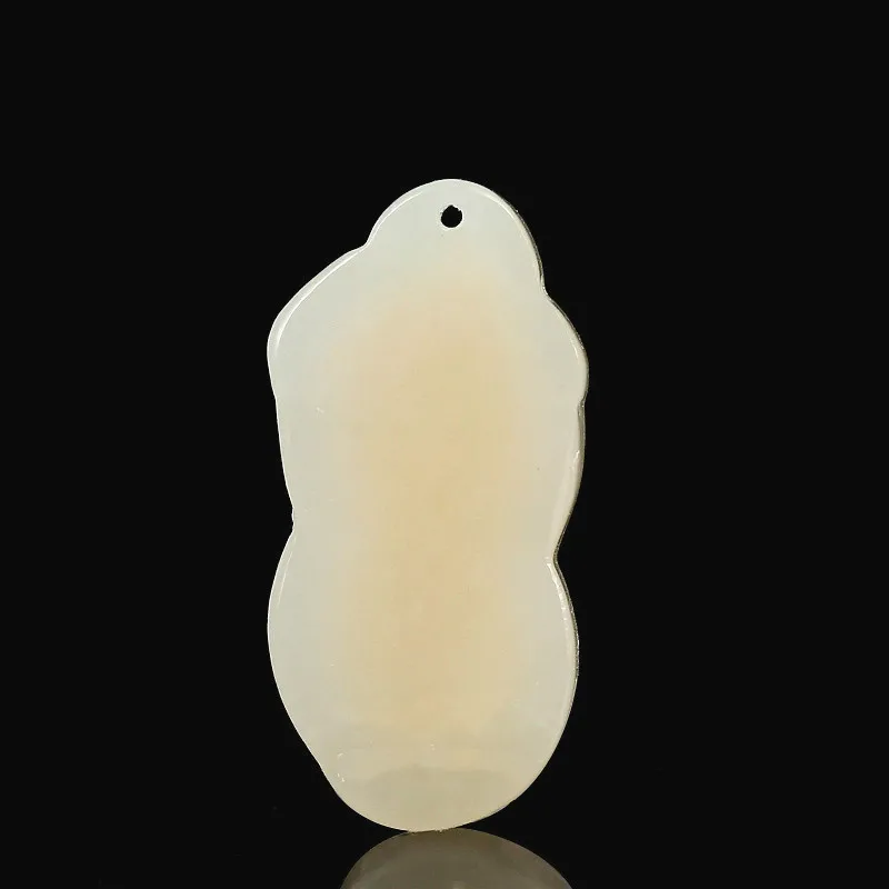 Натуральный китайский белый нефрит кулон мозаика Золотой арахис красивые