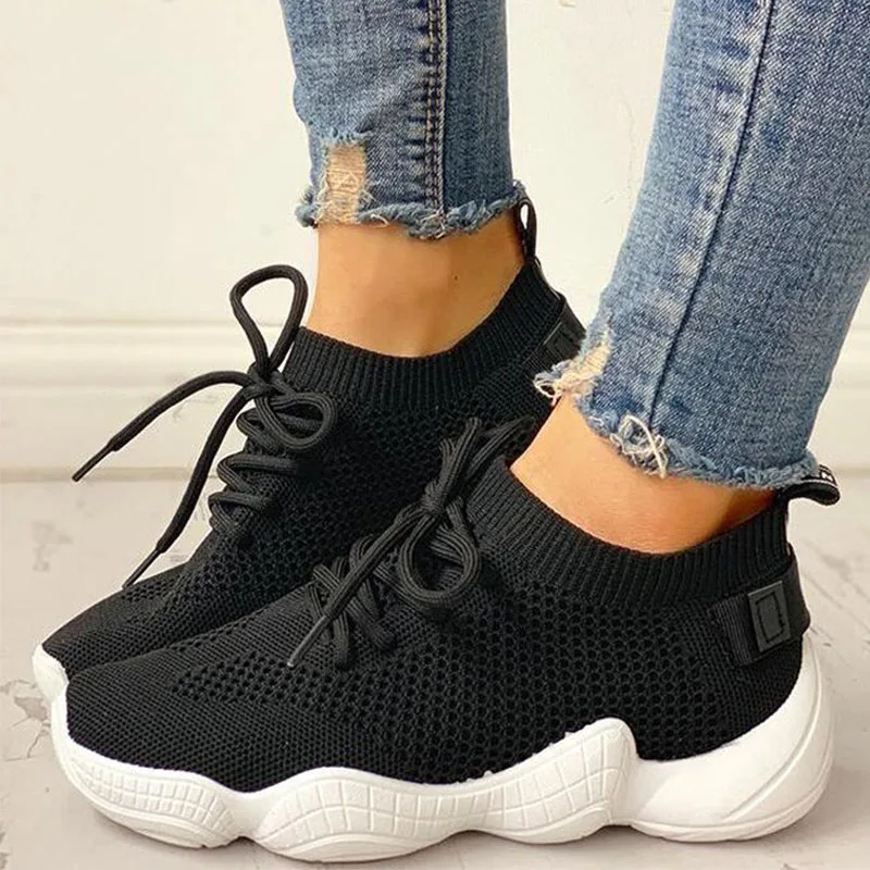 

2020 Fashion Women's Casual Shoes Soft Lightweight Women's Platform Shoes Outdoor Breathable Sneakers Women Zapatos De Mujer