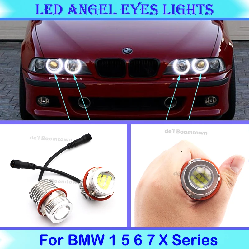 120W светодиодный Ангельские глазки лампочки для BMW 1 5X6 7 серия E83 X3 E53 X5 E39 E64 E65 E66 E60 E61