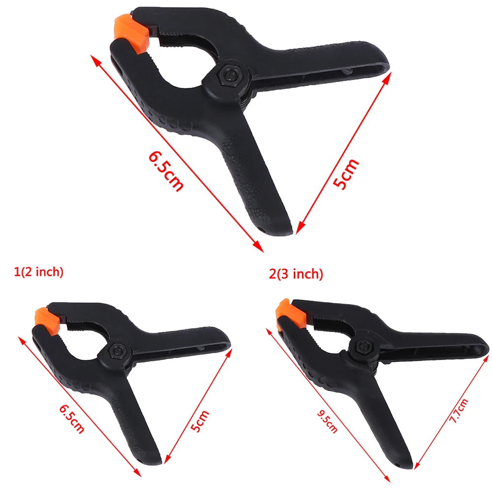 

1 шт. 2/3/4 дюйма Пластик Пружинные зажимы DIY Деревообрабатывающие инструменты нейлоновый зажим для работы по дереву пружинный зажим для студи...