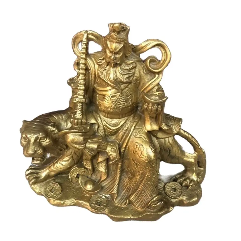 Священный чистый латунный Чжао гунмин украшения бога богатства катающийся на