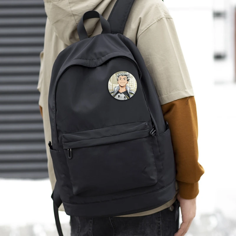 

Fashion cartoon print badge Japanese anime Haikyuu!! Character decoration accessories