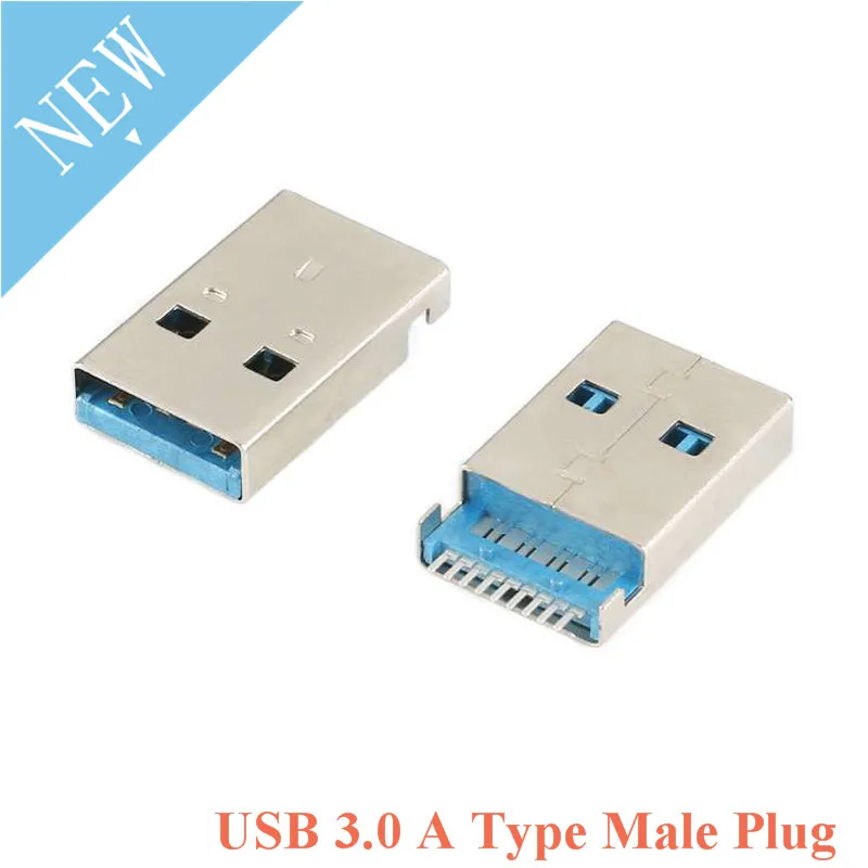 

5 шт. USB 3,0 A Тип штекер Разъем 9-контактный SMT SMD высокоскоростной передачи данных USB 3,0 разъем для зарядки пайка