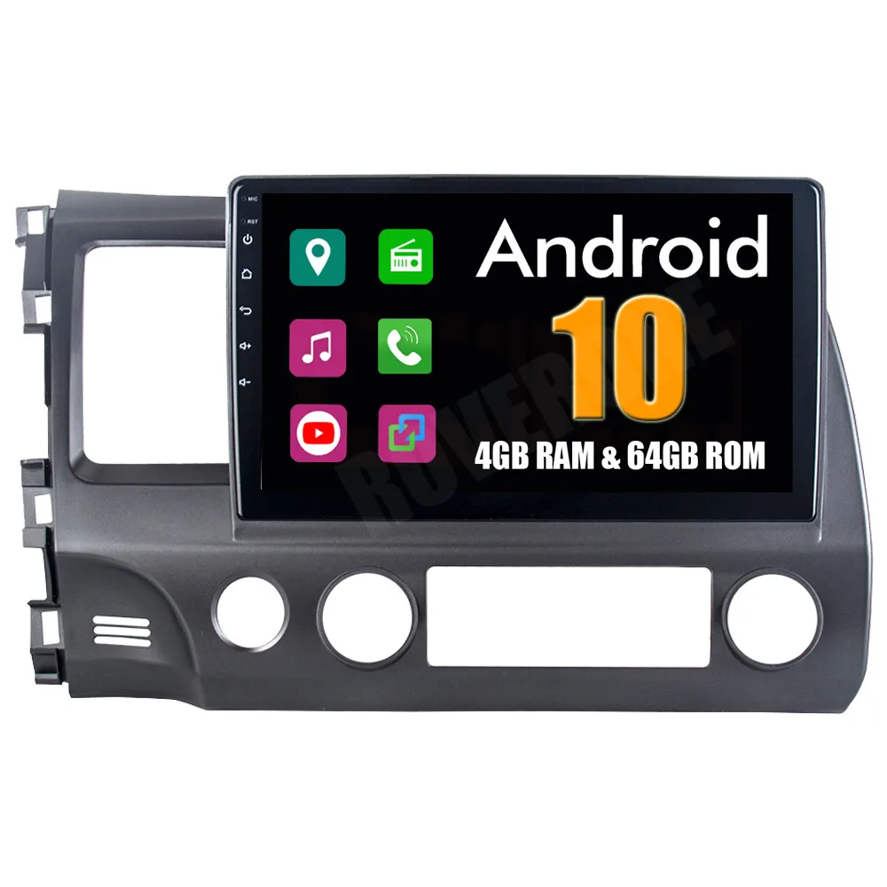Автомагнитола на Android 10 для Honda Civic 2006 2011 автомобильное радио стерео Bluetooth GPS