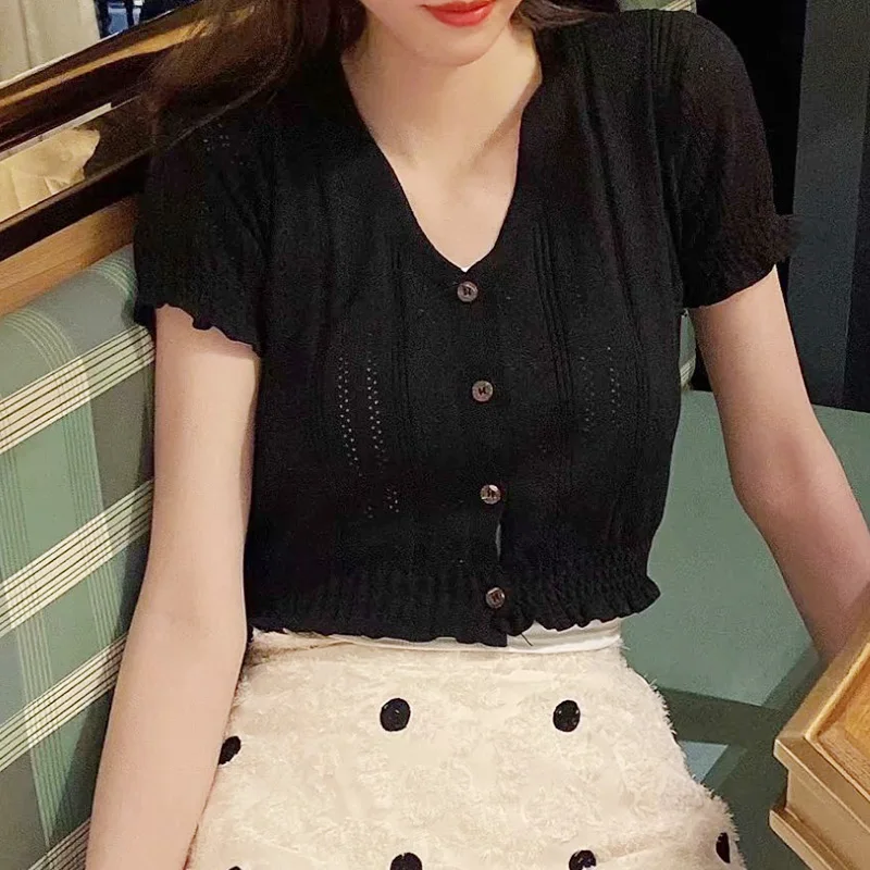 Женский облегающий кардиган цвета хаки шикарный короткий свитер в стиле ретро с