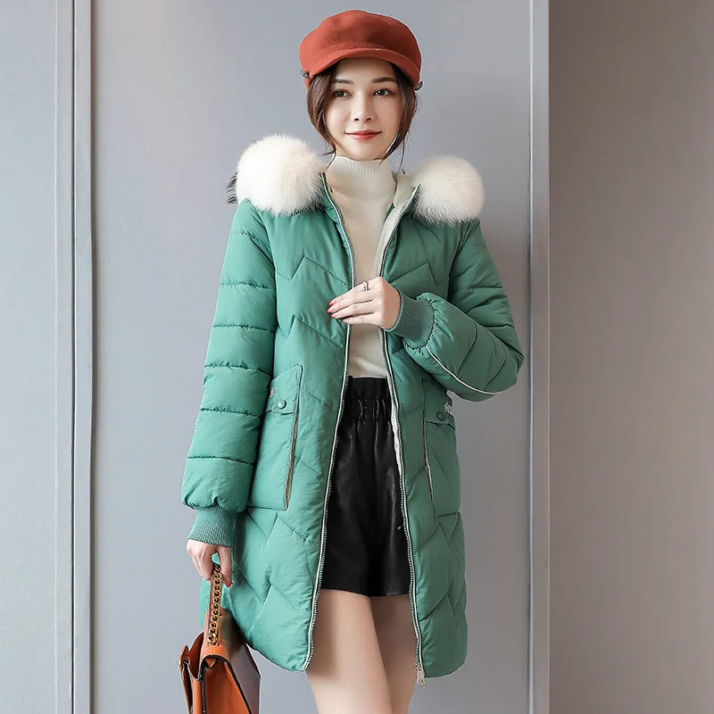 Пуховая парка пуховая зима 2019 длинная одежда в Корейском стиле пальто с