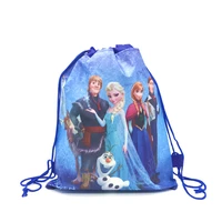 1pcs high quality disney frozen drawstring bags kids travel pouch storage clothes shoes bags party supplies portable backpack