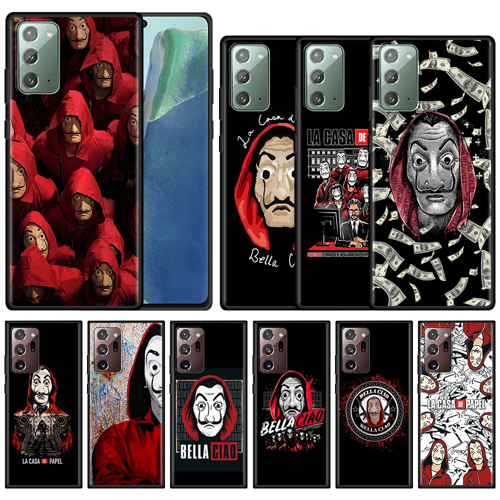

Cover For Samsung Galaxy Note 20 Ultra 10 Plus 10 Lite Note 8 10 Fundas Soft Capa Silicone Cases la casa de papel bella ciao
