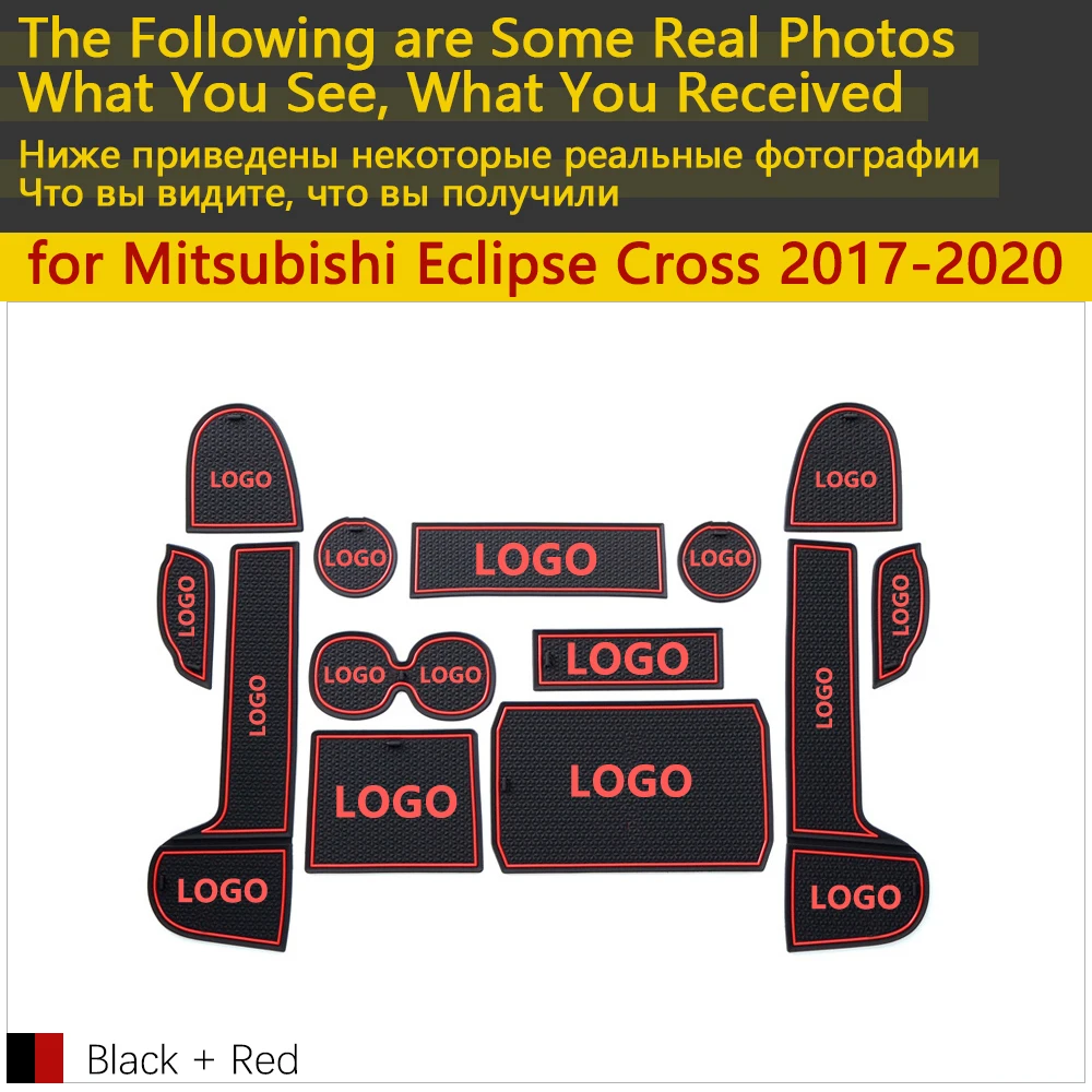 Нескользящий Резиновый коврик для чашки дверной паз Mitsubishi Eclipse Cross 2017 2018 2019