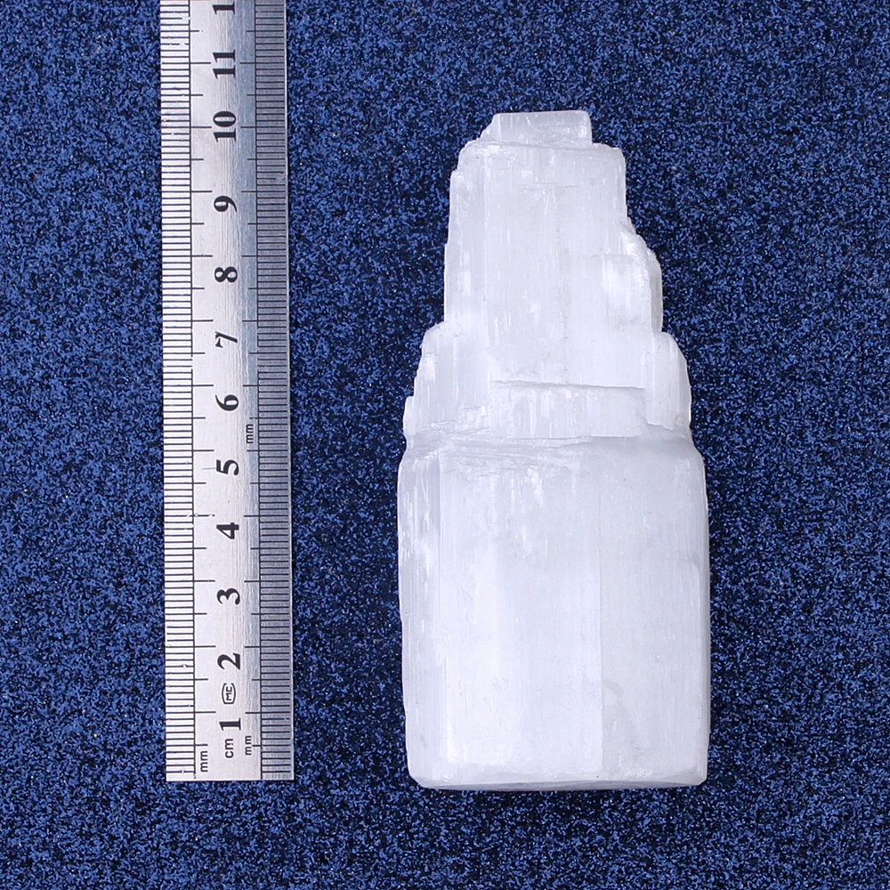 1 шт. Selenite 100 мм украшение из Белого Гипса небоскреб замок башни гипсовый Кристал острый 240-350 г