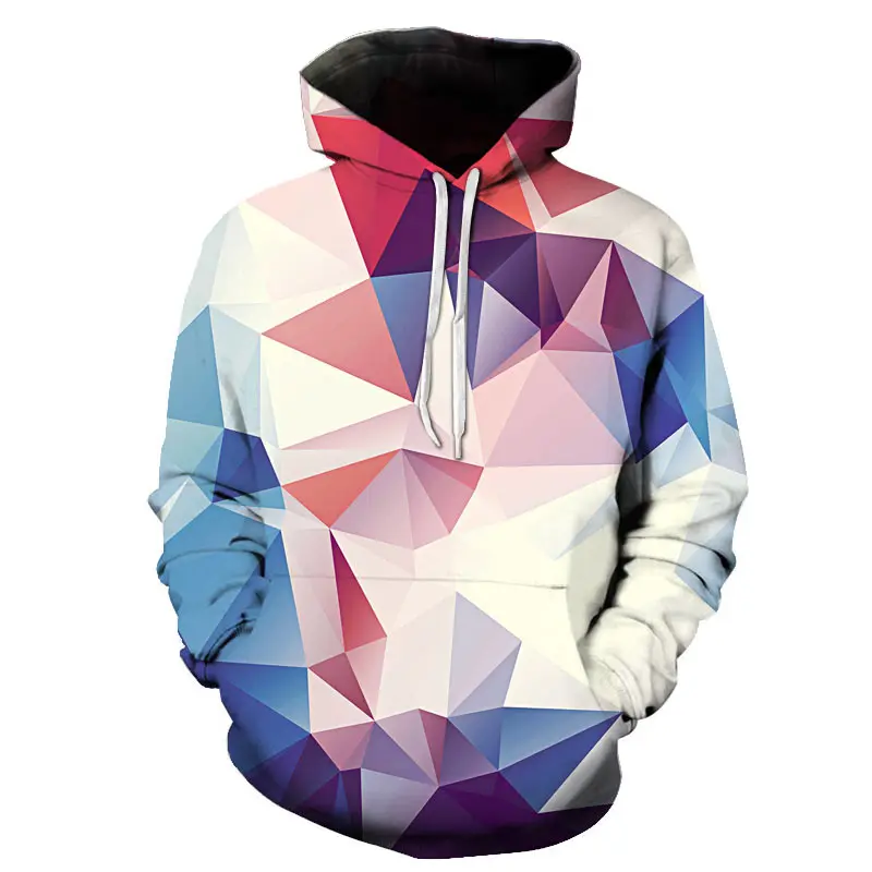 

2021 men's and women's autumn and winter trendy colorful pattern 3D printed hoodie, loose and warm clothes plus size XXS-4XL,
