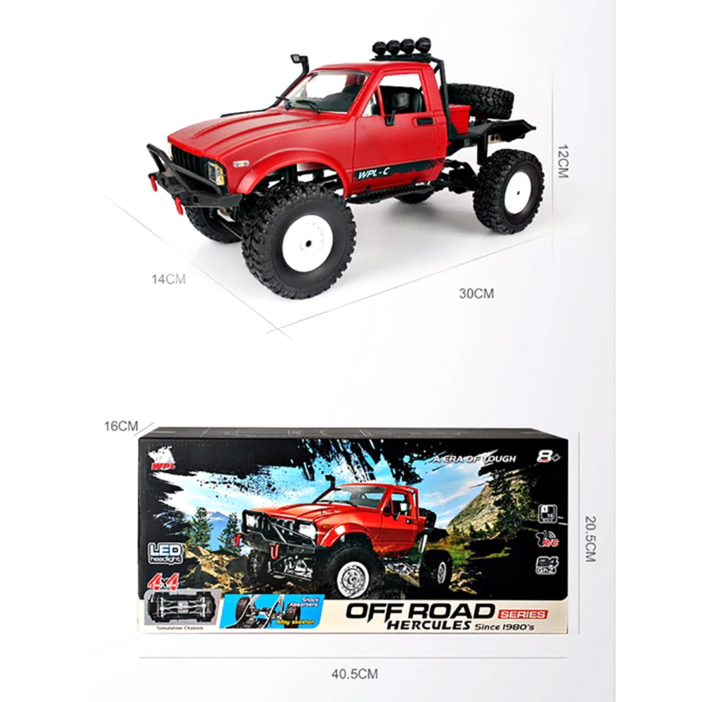 WPL C-24 4WD 2,4G RC Гусеничный внедорожный автомобиль багги движущаяся машина 1:16 детей машинки на батарейках RTR подарки Грузовики Игрушки для детей