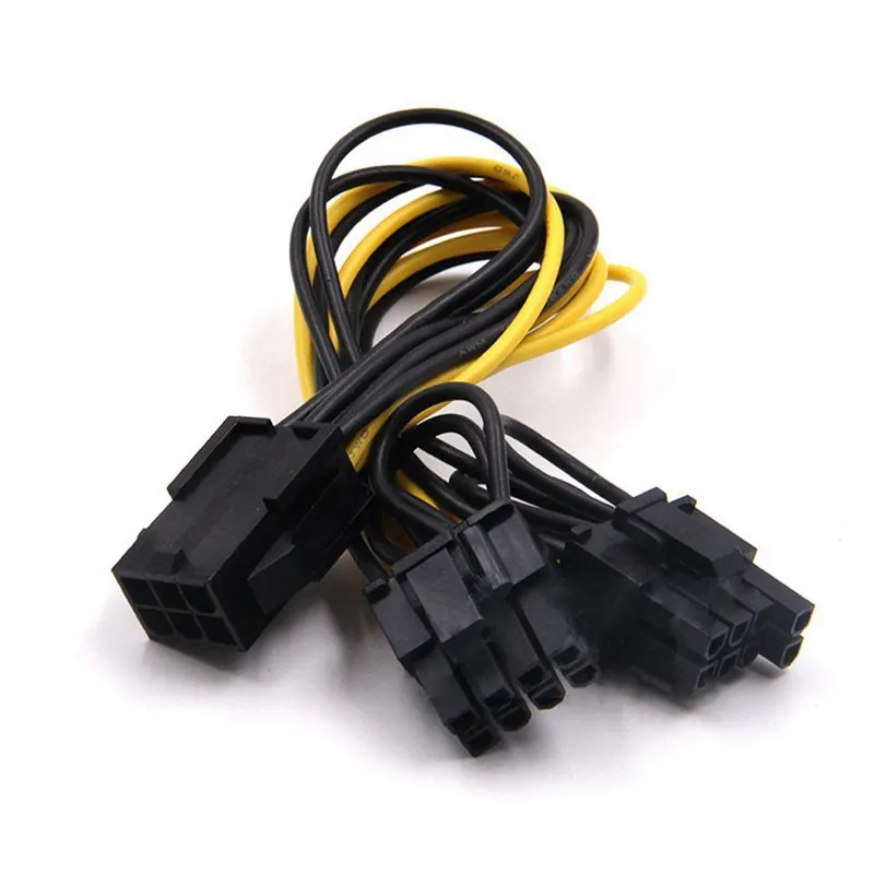 6pin to 2 X PCIe 8 (6+2) pin & Motherboard Images Video Card PCI-e Express GPU VGA Y-splitter Hub Power Cable(2 pack) |