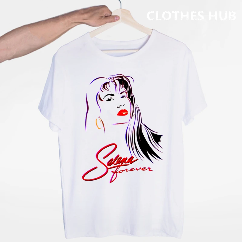 Selena quintanilla футболки модные мужские и женские Топы футболка с коротким рукавом унисекс футболка - Цвет: Слоновая кость