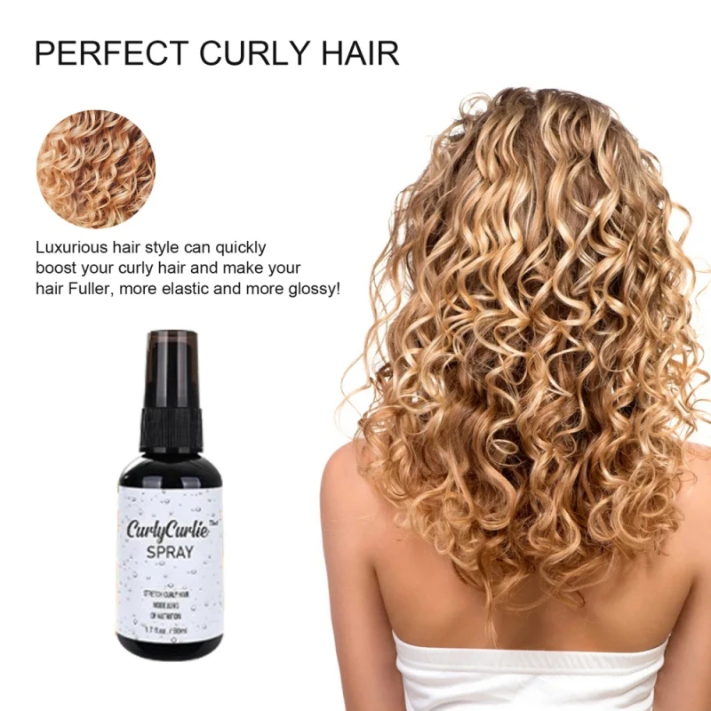 

30/50ml Perfect Cute Curls Hair Booster Curl Defining Styling Enhancing Spray For Curly Wavy Hair Strong Hair Styling Gel