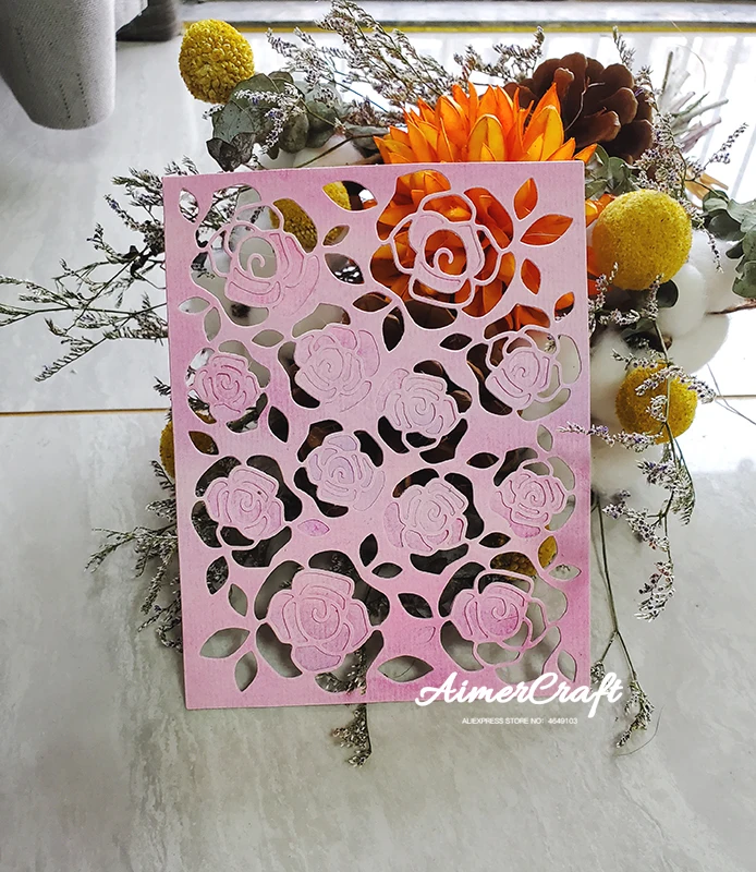 Металлические Вырубные штампы в виде розы цветок искусственное рельефное