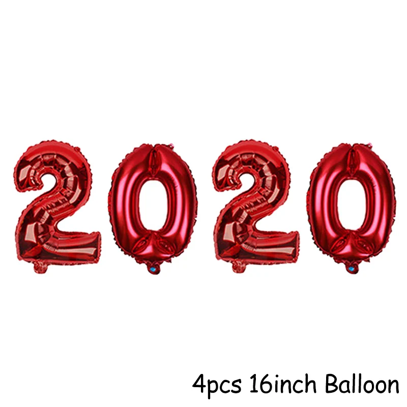 4pcs Balloons Рождественские украшения для дома счастливый год вечерние украшения черный баннер для фотокабинки рамка реквизит Navidad Nordica - Цвет: 4pcs Balloons