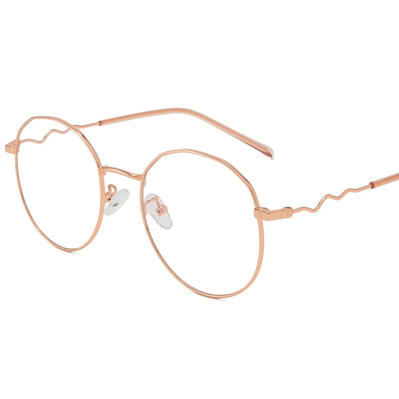 Новый трендовый Овальный оправа для очков ретро металлический литературный