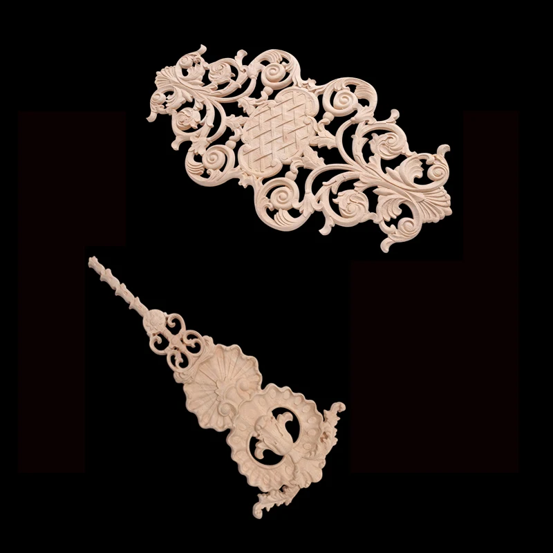 

NEW European Decoration Retro Wood Decal Wood Frame Wood Mouldings Rose Crown Rubber Wood Home Furniture Cabinet Window Antique