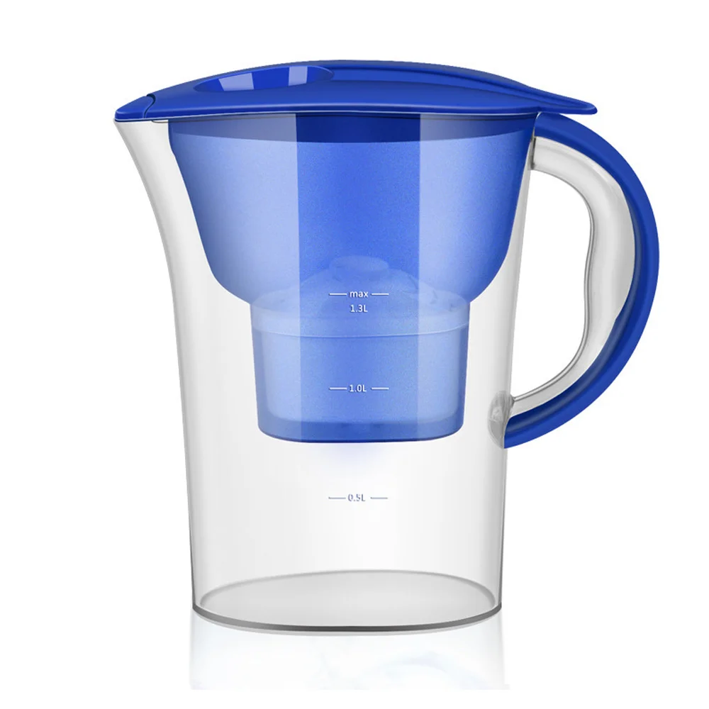 

2.5L Water Pitcher Home Activated Carbon Net Kettle Office Water Purifier Food Grade Material Water Filter With Electronic Timer