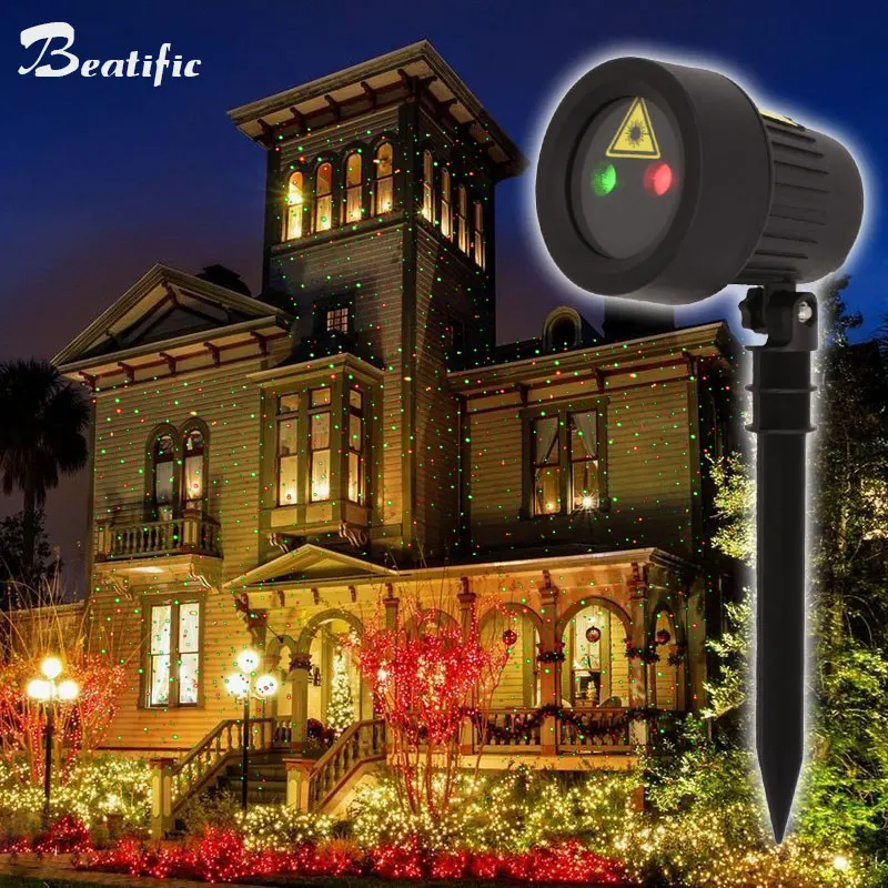 Водонепроницаемый Рождественский уличный светильник новогодний декор Звездные