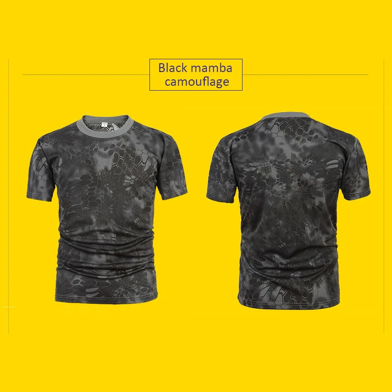 M 3XL Мужская камуфляжная армейская тактическая рубашка военная футболка с