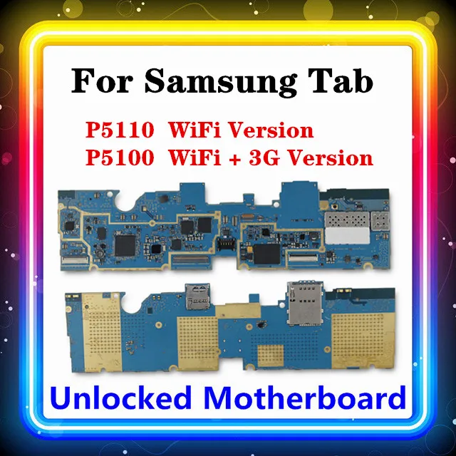 Для Samsung Galaxy Tab 2 P5110 материнская плата 16 Гб WIFI версия P5100 3G SIM Поддержка Android OS