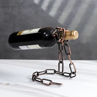 decor iron metal wine bottle stand bar sculpture gift hanging holder home display rack ornaments horse craft creative decoration