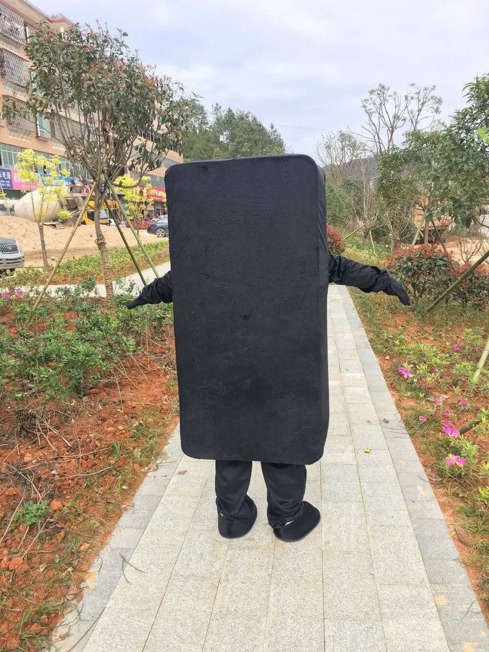

Adult Size Adversting Cell Phone/Mobile Red Black Phone Mascot Costume Cosplay Suit Apparel Cartoon Character Birthday Clothes