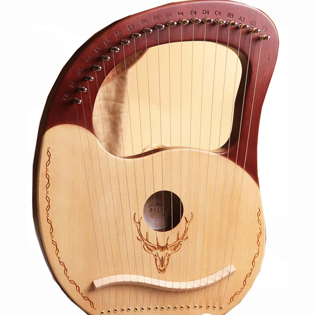 

Струны деревянный из красного дерева Lyre Harp, 16 струн, 10 струн, музыкальные инструменты с инструментами для настройки звукоснимателя
