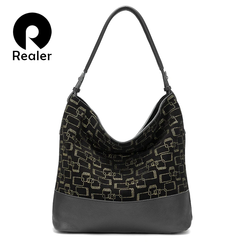 Женская сумка хобо из натуральной кожи в стиле пэчворк|Сумки с ручками| |