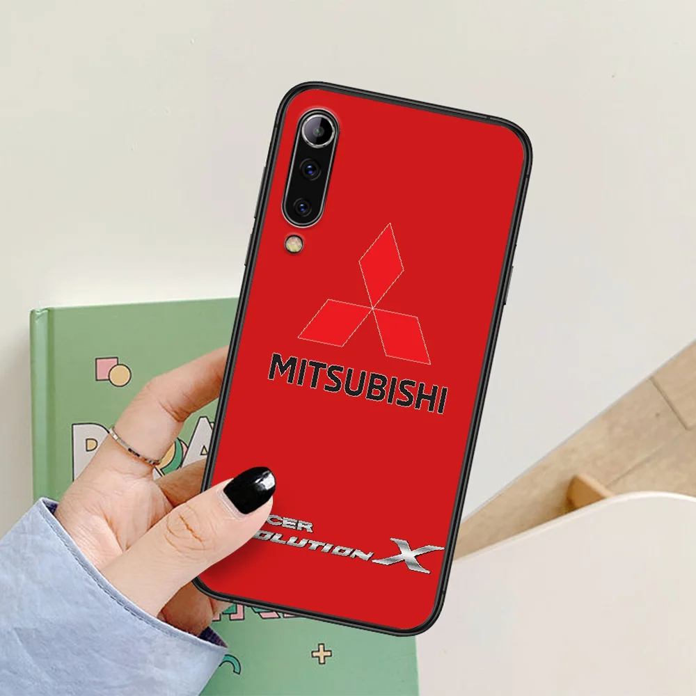 

Mitsubishi car Phone Case For Xiaomi Mi Note 10 A3 9 MAX 3 A2 8 9 Lite Pro Ultra black Hoesjes Soft Shell Trend Back Luxury Cell