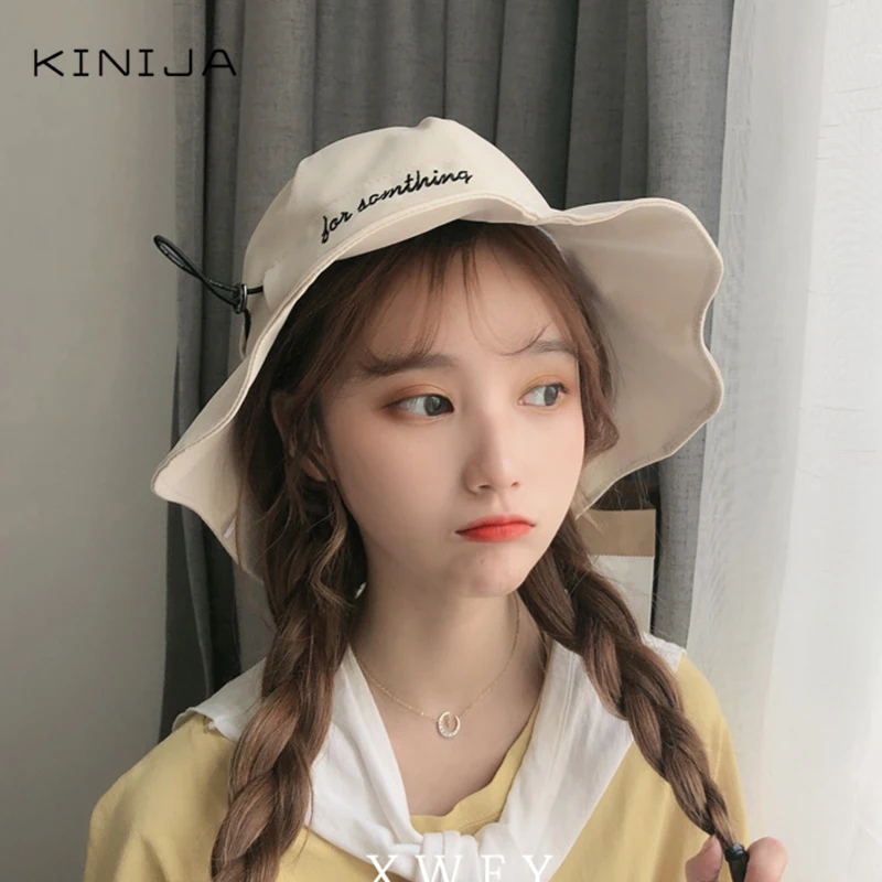 Летняя женская кепка в виде листа лотоса с боковым ведром Harajuku Рыбацкая Кепка