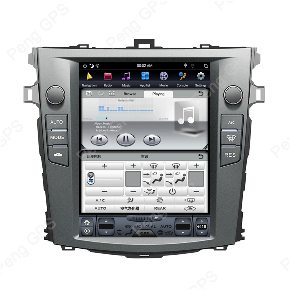 4G+ 64G Android 8,1 Тесла вертикальный экран для Toyota Corolla 2007-2012 аудио плеер в тире Carplay 1920*1080 gps навигационный блок