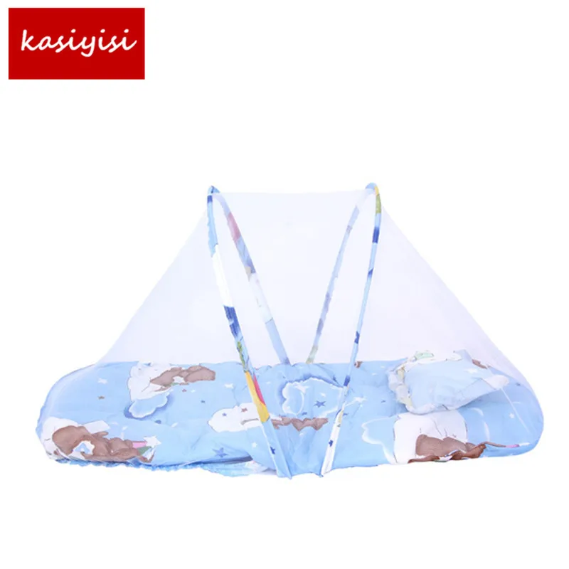 Baby Bed Nets Folding Mosquito Infants Young Children Sleeping Pad Pillow Bedspread Net Cartoon Cotton | Мать и ребенок
