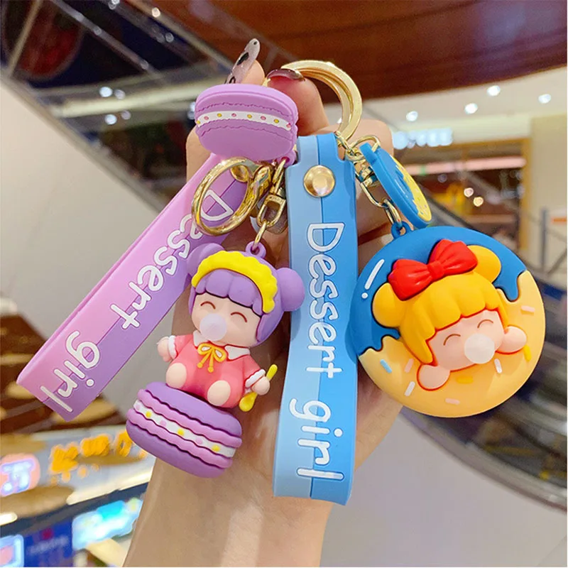 Милый пузырьковый десерт для девочки конфеты брелок с мультяшным пончиком куклы
