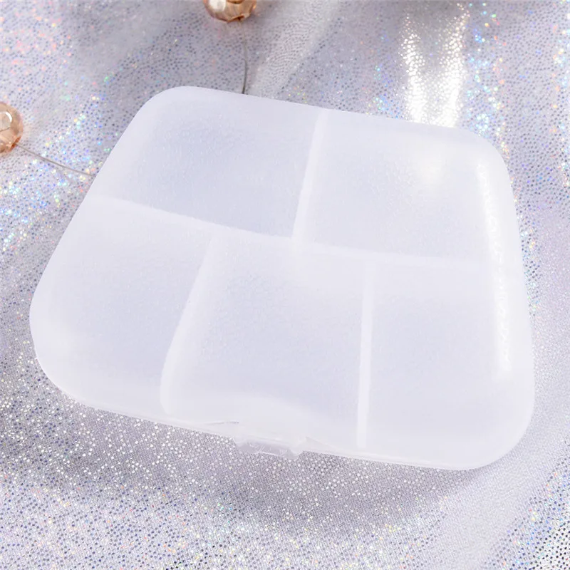 

1 шт. Чехол-органайзер для хранения таблеток 5 слотов прозрачный