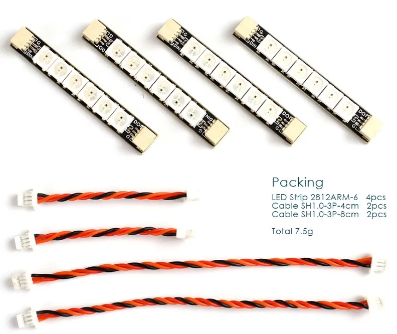 Matek System 2812LED Controller 2-6S LED Control Module with 5V BEC / 2812 &amp 2812ARM-4 Light 2812ARM-6 | Игрушки и хобби