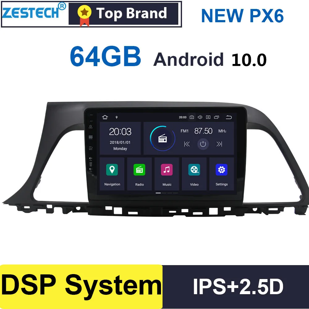 Android 10 0 2.5D IPS 9 &quotGPS Радио DVD проигрыватель для Hyundai Sonata 2015 2017 автомагнитолы